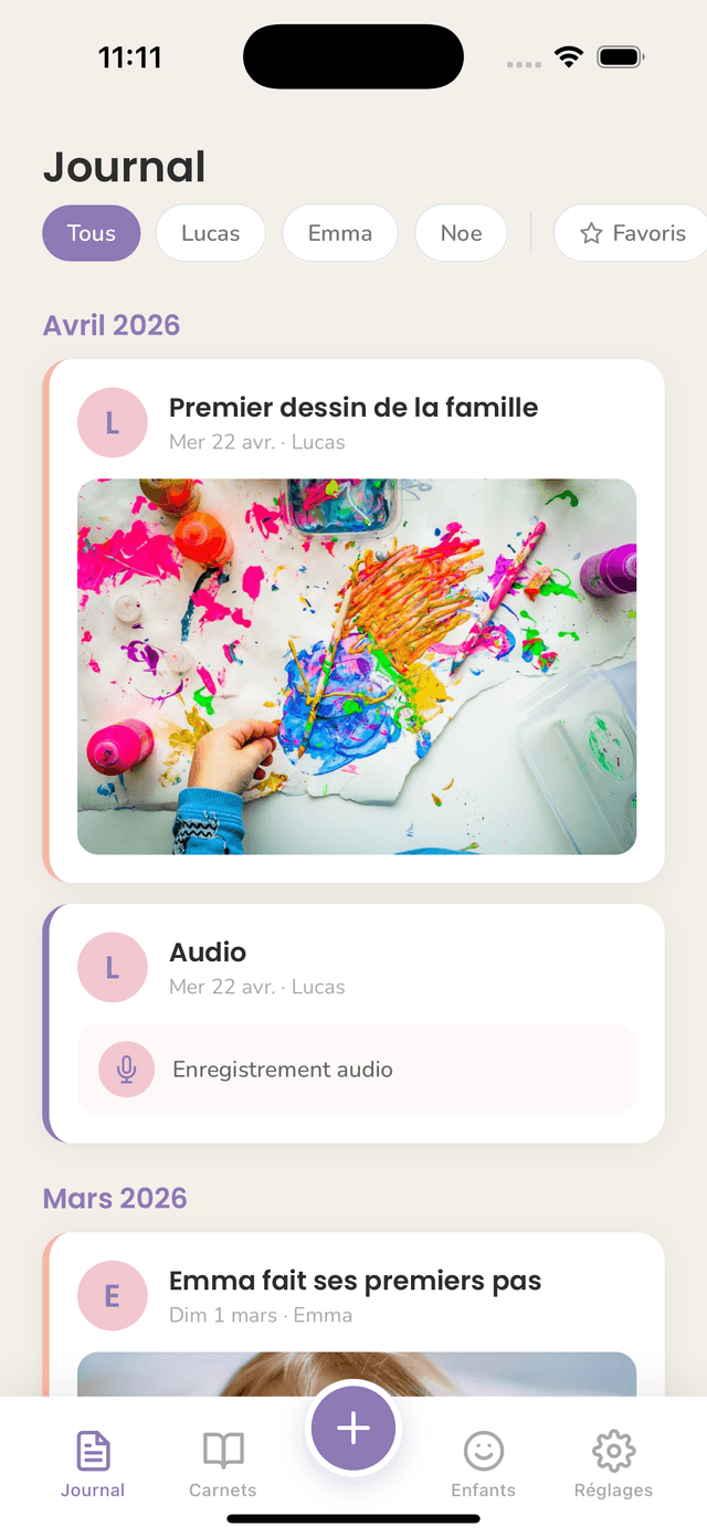 Aperçu de l'application Marmaillou